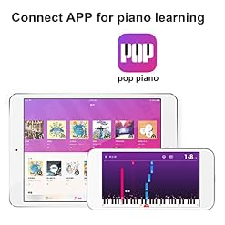 Clavier de piano numérique à 88 touches avec tabouret, support de meuble, piano numérique domestique USB/MIDI for débutant et professionnel (Color : White_Without light) - Les Beatles, Paul McCartney, John Lennon, RIngo Starr, George Harrison Clavier de piano numérique à 88 touches avec tabouret, support de meuble, piano numérique domestique USB/MIDI for débutant et professionnel (Color : White_Without light) – Image 6