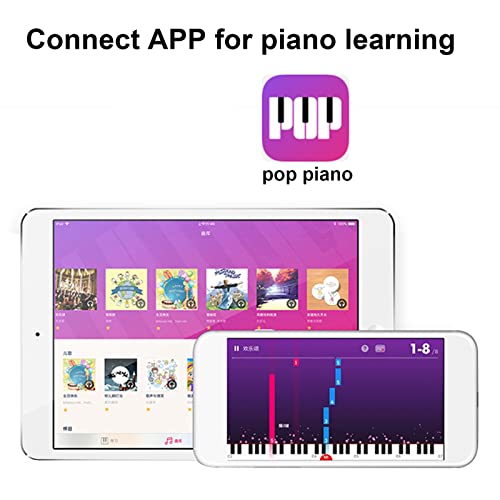 Clavier de piano numérique à 88 touches avec tabouret, support de meuble, piano numérique domestique USB/MIDI for débutant et professionnel (Color : White_Without light) - Les Beatles, Paul McCartney, John Lennon, RIngo Starr, George Harrison Clavier de piano numérique à 88 touches avec tabouret, support de meuble, piano numérique domestique USB/MIDI for débutant et professionnel (Color : White_Without light) – Image 7