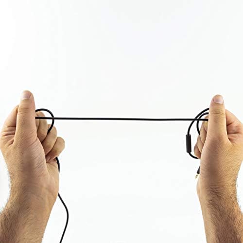 PowerLocus Extension Cord Audio Cable, Aux Cable 3.5mm Male to 3.5mm Male with Microphone for Headphones, Speakers, TV (Black)