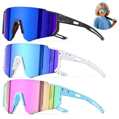 La mejor comparación de Gafas de sol para Niño de esta semana. 50 3 Piezas Gafas de Ciclismo Polarizadas para Niños, con Protección Uv400, Que Protege Contra Los Rayos Ultravioleta y Los Ojos, Brindando Seguridad Tanto para Niños Como para...