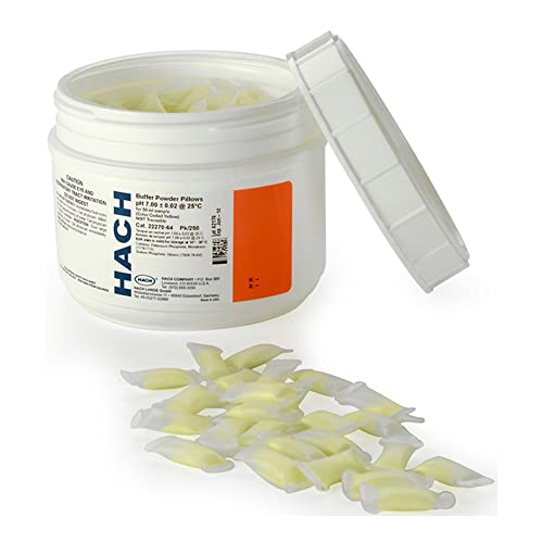 Hach 2227064 Buffer Powder Pillows, pH 7.00 (NIST), Color-Coded Yellow, (Pack of 250)