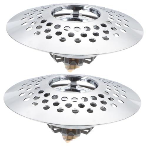Stoppeur de drain et attrapeur de cheveux SHINEOFI à installation facile, 2 pièces