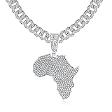 ♥ Aufgewertetes Material ♥ Diese Iced Out Kette besteht aus hochwertiger Legierung und ist mit 18K Gold / Weißgold beschichtet. Hochglanzpolierte Oberfläche, hypoallergen und robust, freundlich zur empfindlichen Haut und verfärbt Ihre Haut niemals grün. Die Oberfläche der Kette und des Anhängers ist mit Diamanten eingelegt, sieht glänzend und schön aus. Leicht zu kombinieren mit Ihren Outfits.