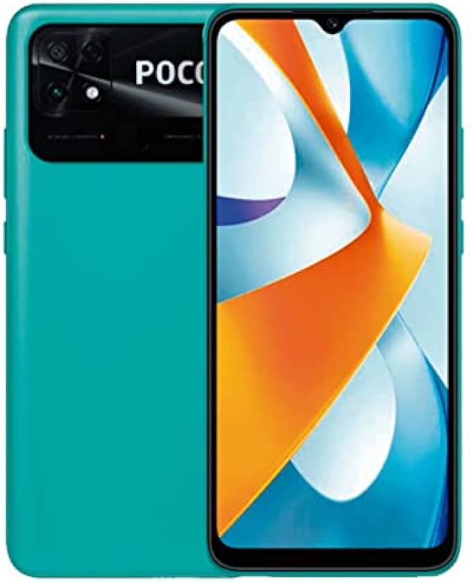 Poco C40 4G LTE 32GB + 3GB Global Version Unlocked 6.71" 6000mAh 13MP Dual Camera (Not Verizon Sprint Boost Cricket Metro At&T) + (w/Fast Car 16W Charger Bundle) (Coral Green (Global Version))