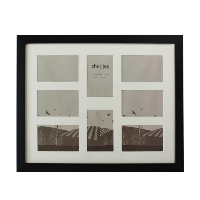 Charlies Black 8 Aperture Photo Frame โ image 1