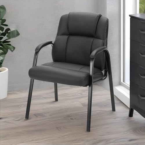 Sweetcrispy Waiting Room Chairs, PU Leather Big and Tall No...
