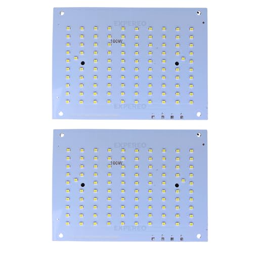 Image of 100 Watt LED MCPCB || High Lumen LED || 140 Lumen Per Watt - Colour: White - 6500 K || Life Span: 50000 Hrs || PCB Size - 166 mm x 120 mm - Pack of 2