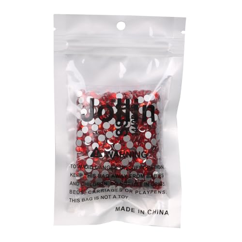 Image of Jollin Crystal Flatback Rhinestones Gems for Crafts 4.8mm SS20, Siam | Glue Fix, 1440pcs Glass Rhinestones for Bedazzling, Clothes, Tumblers, Nail Art, Shoes, Bags, Caps & Accessories Decoration