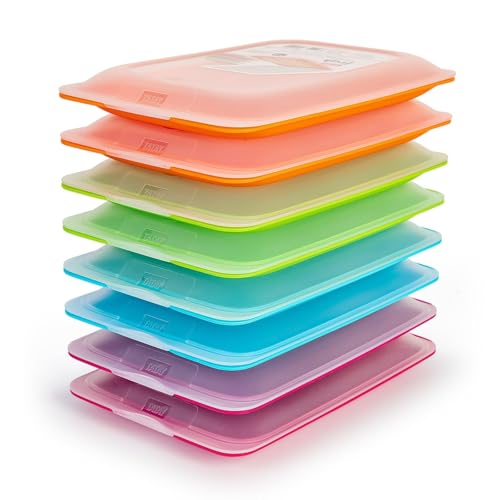 Porta Embutidos y Alimentos Sistema Fresh, Conservación Optima de Lonchas en Nevera, Medidas 25.2 x 17 x 3.2 cm (8X Básico)