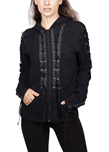 Preisvergleich Produktbild Jawbreaker Love Tattoo Hoodie Frauen Kapuzenpullover schwarz L