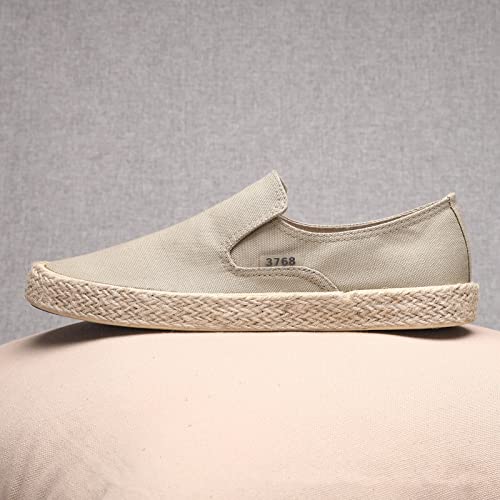 Mens Slip on Canvas Loafers Casual Slip On Walking Shoes Comfy Wide Width Platform Sneakers Lightweight Breathable Espadrilles Loafers3