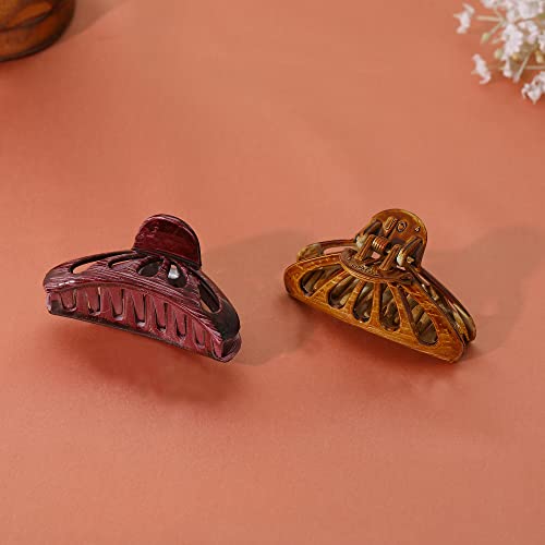 Pack of 2 Stylish Hair Claw Clips for Daily Use