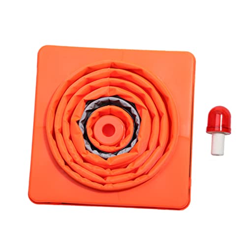 FUNOMOCYA 1pc Reflective Cone LED LED Ligh Foldable Road Cone Safety Cones Sign Road Cones Traffic Cone Tape Road Cones Road Cone with LED Lamp Highlight Roadblock Orange