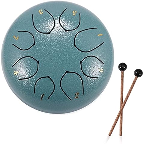 Slit Drums, Steel Tongue Drum, 6 inches 8 Tone D Key, Handpan Drum with Drumsticks, Bag, Finger Cover, Percussion Instrument for Musical Education Concert Mind Healing Yoga Meditation Cover