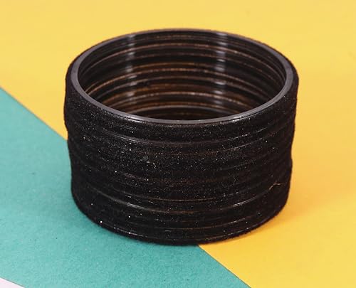 Image of NMII Glass Velvet Bangles Set For Women and Girls | Plain Glass Bangles | Velvet Chudi | Simple Bangles For Women | Stylish Glass Bangles- Set of 24