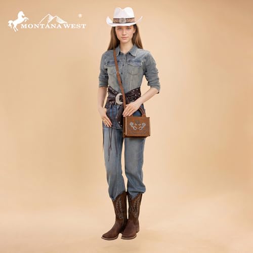 Bolso Mini Tote Bordado Montana West miniatura 2