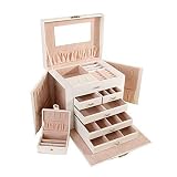 agarraderas para cajones de cocina integral 🍒En el nivel superior hay una cajita extraíble que se puede utilizar por separado. La caja se puede abrir a los dos lados laterales y cuenta con unos clips y bolsillos para guardar los collares y otros accesorios pequeños. El espejo en la tapa le facilita el uso