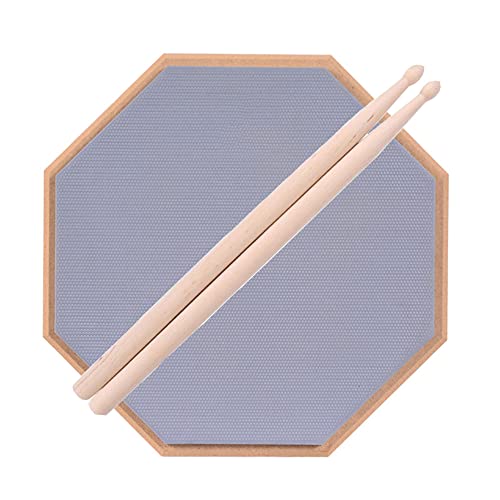 8 Zoll Drum Pad ÜBungspad Schlagzeug, Drum Pad ÜBen, Bungspad Schlagzeug, Drum Practice Pad, 2 Seitig Leises ÜBungspad, Mit Massivholz Drumsticks, Für Übe Das Trommeln, Grau - Image 5