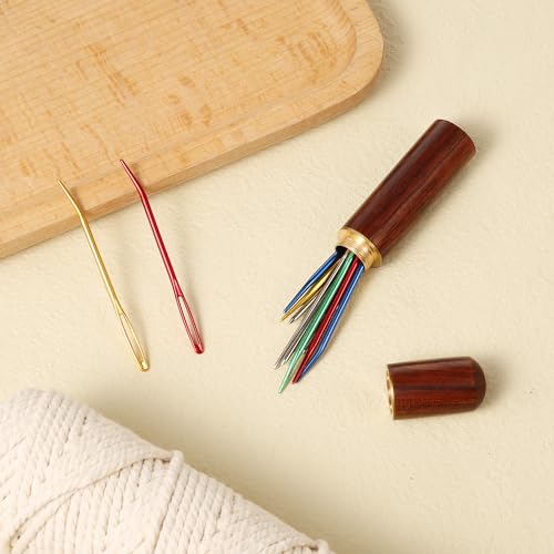 Xihircd 127105 13Pcs Large Eye Sewing Needles Kit, Stainless Steel Large-Eye Blunt Needles & Bent Tapestry Needles Sharp Hand Knitting Needles thumb #2