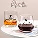 Physkoa Godparents Proposal Gift Set – Wine, Whiskey, and Shot Glasses – 4-Piece Present for Godmother & Godfather – Will You Be My Godparents Gift for Baptism or Christening