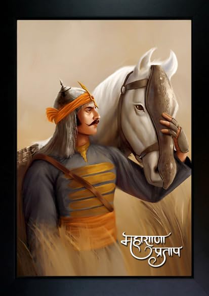 CrowdHall Maharana Pratap Photo Frame Wall Painting For Home Decoration And Gifting (10 X 13.5 Inch)-image-11