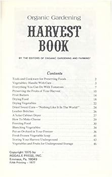 Paperback Organic Gardening Harvest Book