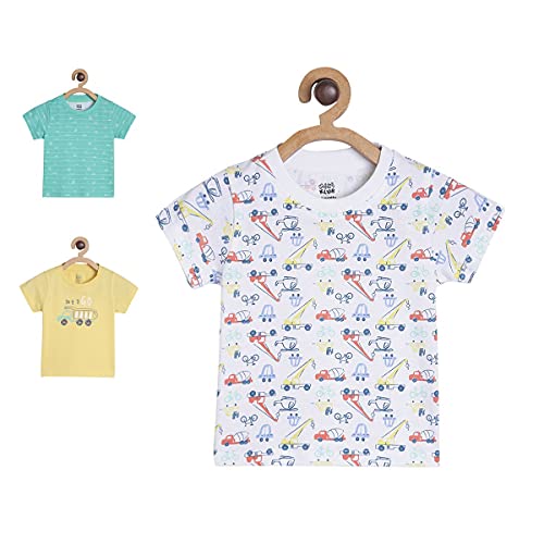 Image of miniklub Boys Pack of 3 Printed T-Shirt