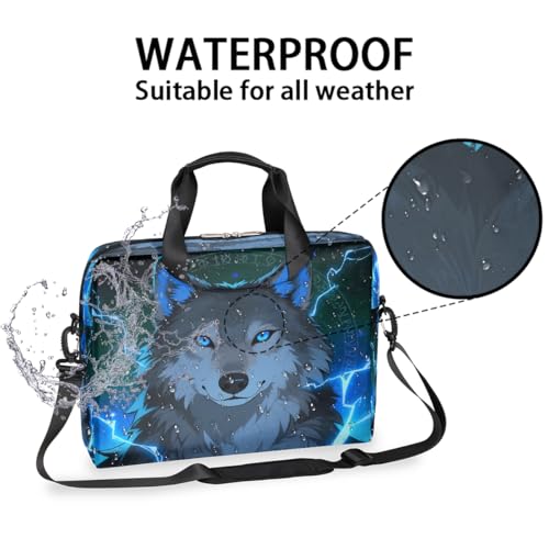 Bolso para laptop estilo étnico lobo 16 pulgadas miniatura 2