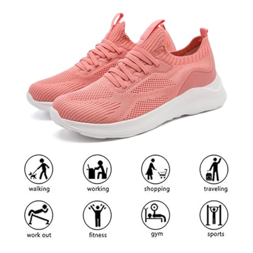 Image of DLWKIPV Womens Slip on Walking Tennis Shoes for Women Work Running Athletic Gym Sports Sneakers Lightweight Casual Shoe