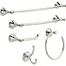 DELTA Cassidy 18 inch Glass Shelf-Towel Bar, Polished Nickel, Bathroom Accessories, 79710-PN