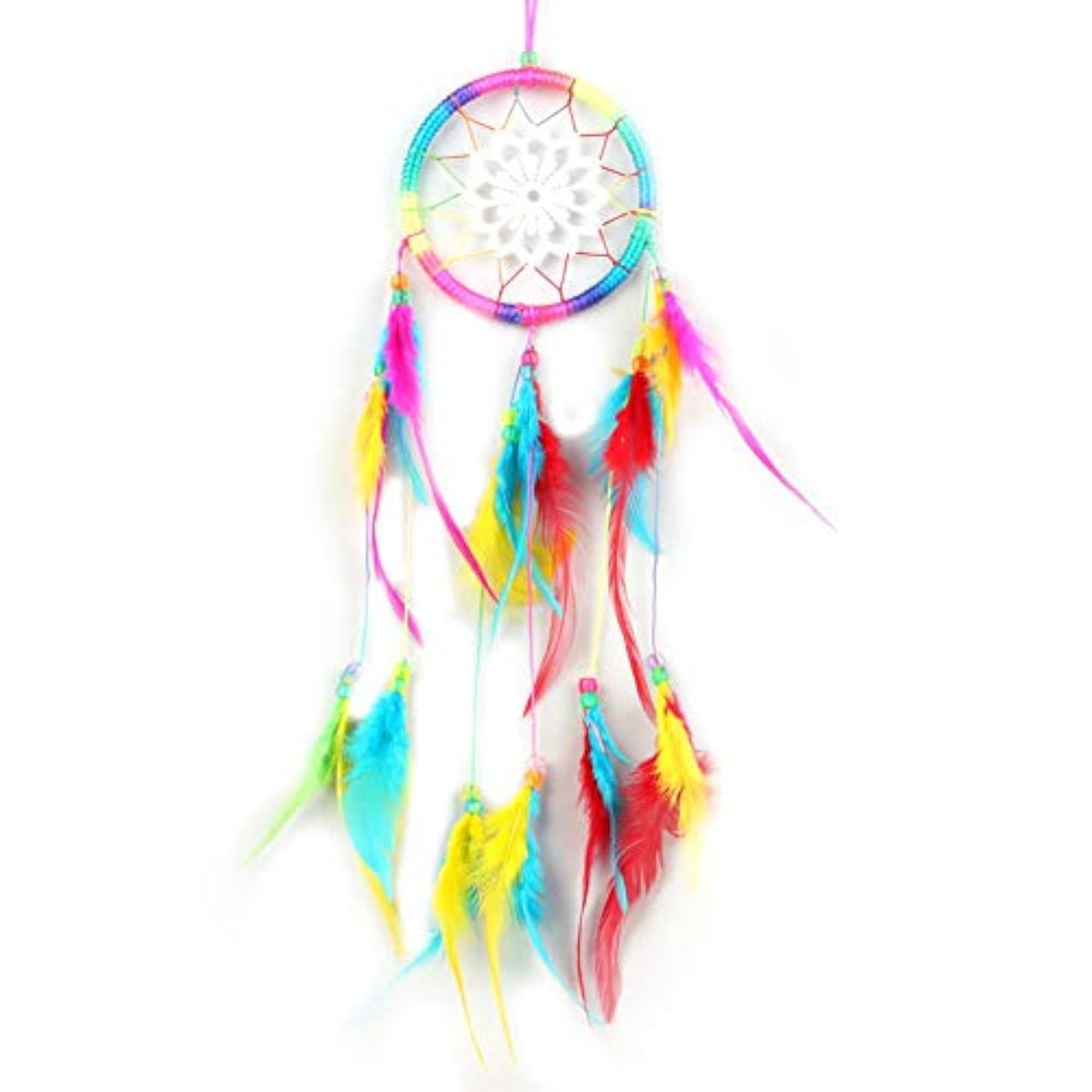 Native Handmade Dream Catcher with Feathers, Indian Art Decor