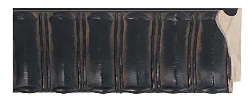 CountryArtHouse Picture Frame Moulding (Wood) 100ft bundle - Ornate Black Finish - 4.375