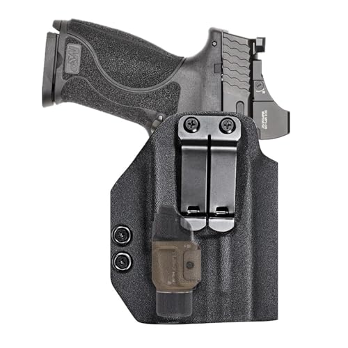 Kydex Light-Bearing Holster for Smith & Wesson M&P 2.0 9mm Compact 4' 4.25 Full Size Compatible with Streamlight TLR-7 HL-X TLR-7X TLR-7A Tactical Weapon Light Flashlight Inside Waistband Appendix