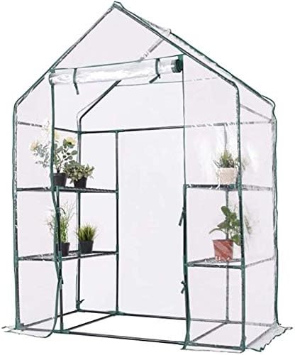 FBKPHSS Walk-in Greenhouse, Large Reinforced Green House Multifunction Waterproof Portable Outdoor Garden Greenhouse for Grow Vegetables and Flowers