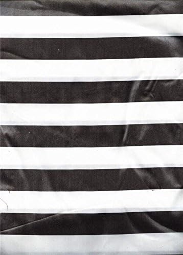 Silk Taffeta one inch Stripes 54"~White/Charcoal Grey TAF S#12[1]