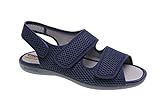 sandalias rejilla  Sandalia con velcros en Pala y talón (Marino, Numeric_42)