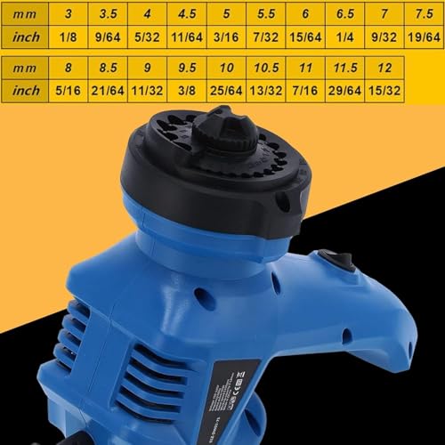 Affûteur de forets rotatifs portable à angles guidés fixes pour mèches de 3 à 12 mm