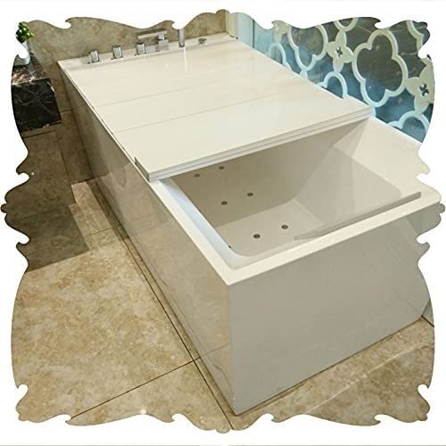 Couvercle de baignoire JATIBOSH blanc en PVC renforcé durable