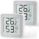 MeesMeek Raumthermometer Innenfeuchtigkeitsmesser Temperaturmonitor Hygrometer Feuchtigkeitssensor mit Komfortanzeige Großes Digitaldisplay für Babyzimmer Büro Weinkeller Lagerhaus(2)