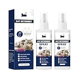 Roseye Cat Deterrent Spray for Indoor Use - Gentle & Effective Spray to Discourage Scratching & Marking, Natural Boundary Aid for Curtains & Plants, 100ml- 2Pack