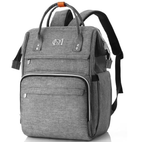 RJEU Mochila Escola para Mujeres,Mochila para Portatil Impermeable para Jóvenes,Bolsos Casuales para la Universidad/Negocios/Viajes,Gris