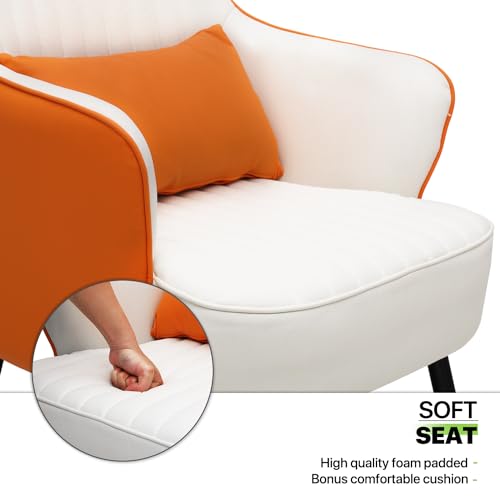 Sillón ergonómico plegable beige con tela de algodón miniatura 7