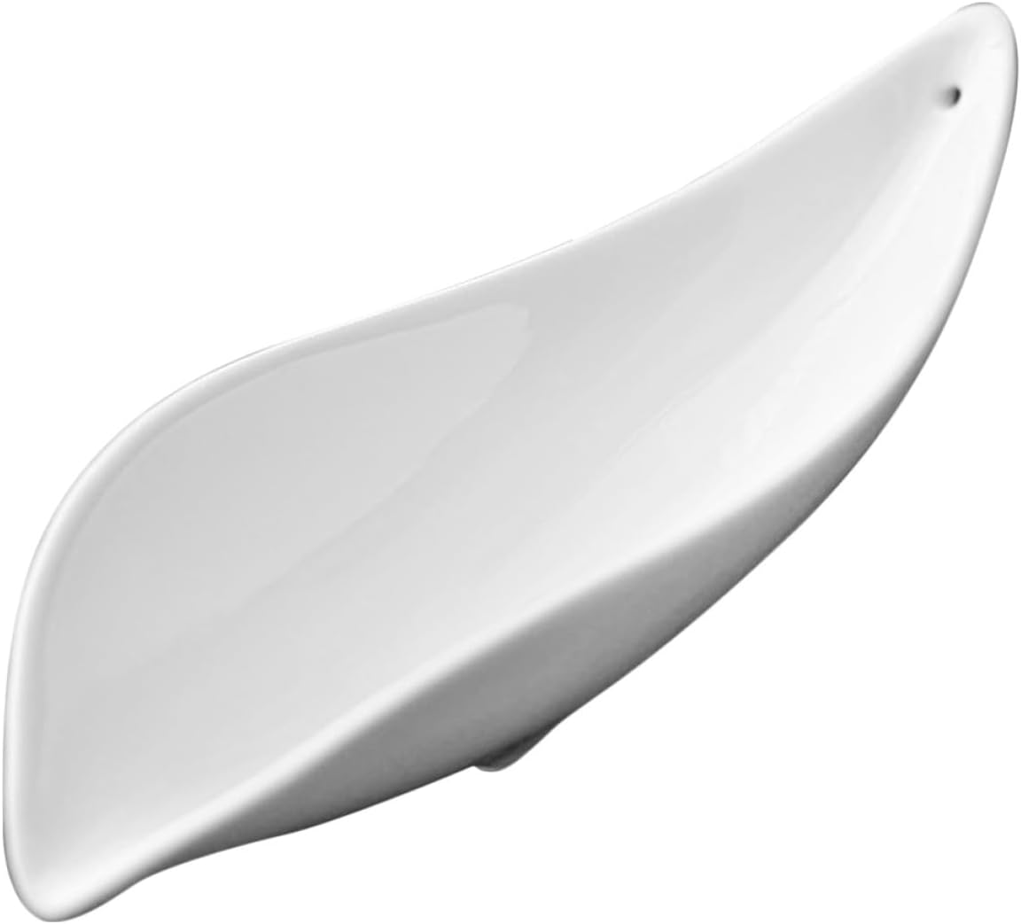 VICASKY Ceramic Tea Scoop Chinese Style Smooth Tea Leaf Spoon and Condiments for Home Restaurant Use