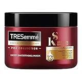 La máscara de queratina TRESemmé sella hebras para luchar contra la humedad y el encrespamiento, dejando tus cerraduras suaves y sedosas para eliminar el esfuerzo de peinar