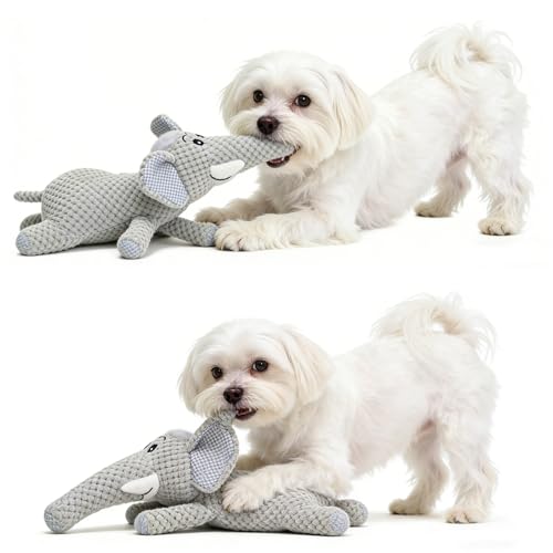 Juguete para perros interactivo elefante gris