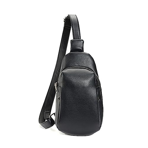 Sac banane bandoulière polyvalent en polyuréthane noir compact