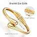 Gold Bangle Bracelets for Women Trendy 14K Gold Plated Twist Cuff Bracelet Jewelry, Dainty Gold Bangles Non Tarnish Fashion Jewelry Gift