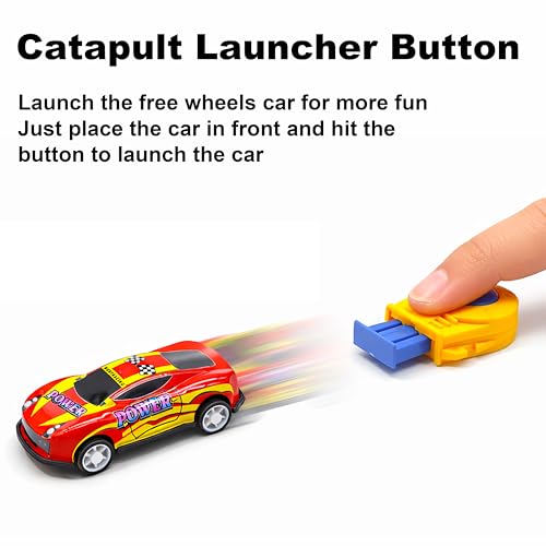 Image of VGRASSP Push and Go Carrier Truck Toy for Kids with 4 Mini Cars and Launch Button - Interactive Transport Vehicle Toy with Built-in Car Storage - Color As Per Stock