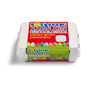Tony’s Chocolonely – Doosje Paaseitjes – Pasen – 12 eieren – Paas cadeau – Chocolade Eitjes – Chocolade Eieren – Paas Chocolade – Fairtrade Chocolade
