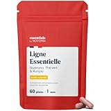 Guarana, Thé Vert & Konjac, Cure de 1 mois, 60 Gélules, Fabriqué en France, Essentials by Novoma